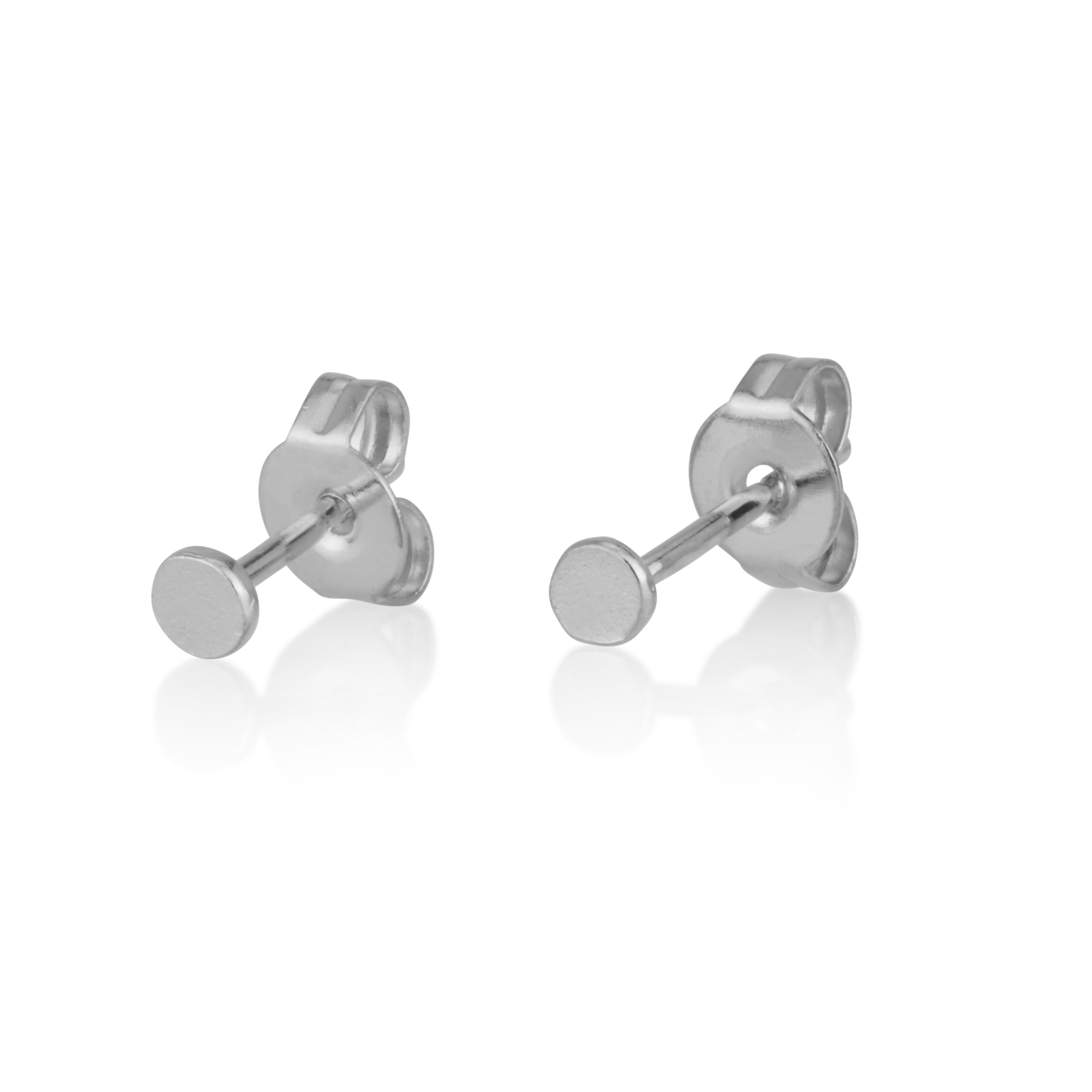 Flat Round S/M Stud Earrings