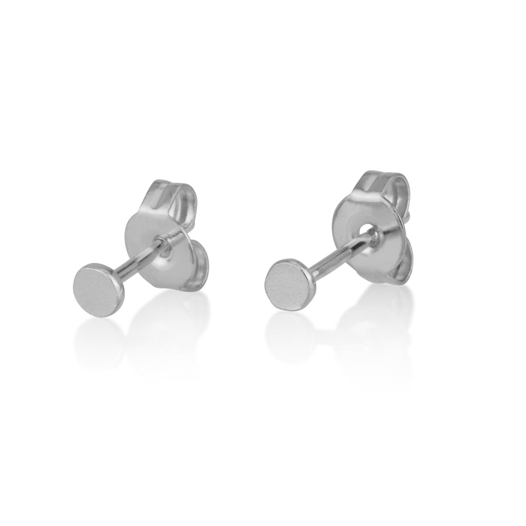 Flat Round S/M Stud Earrings