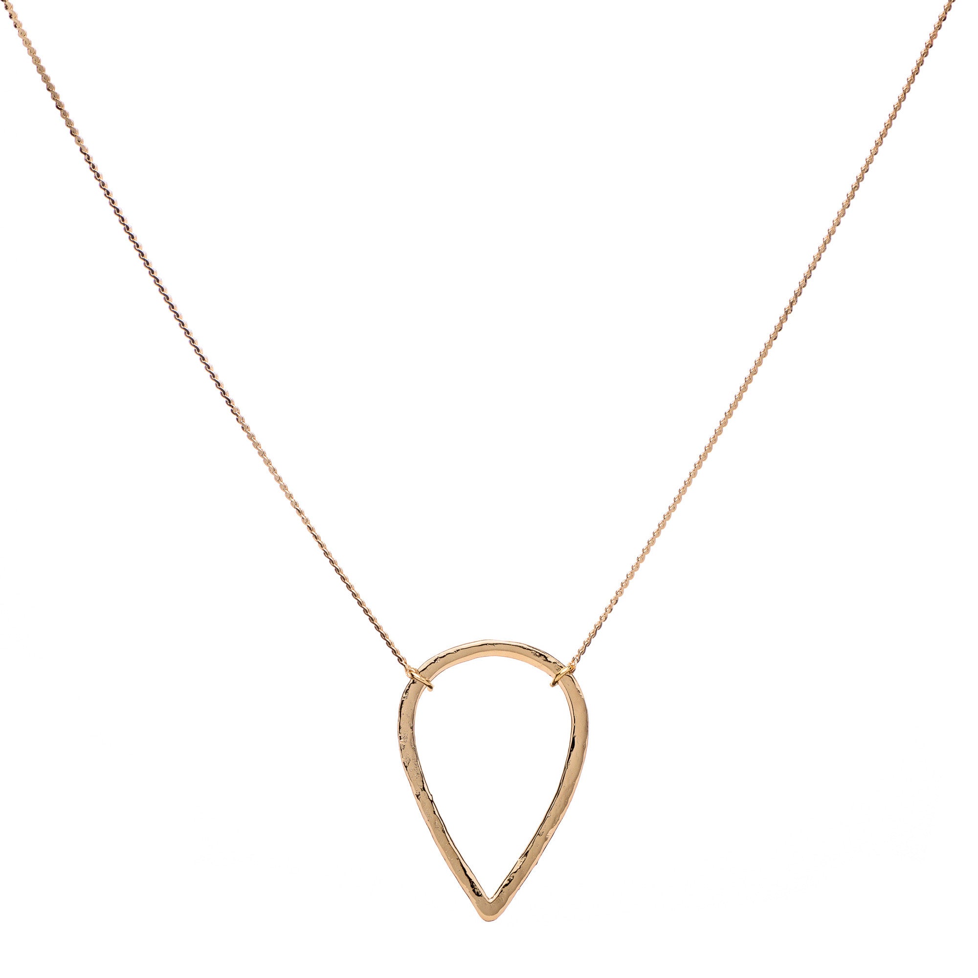 Hammered Drop Pendant & Liya chain Necklace