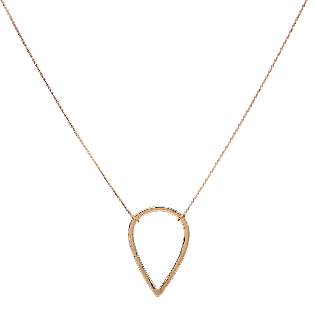 Hammered Drop Pendant & Liya chain Necklace