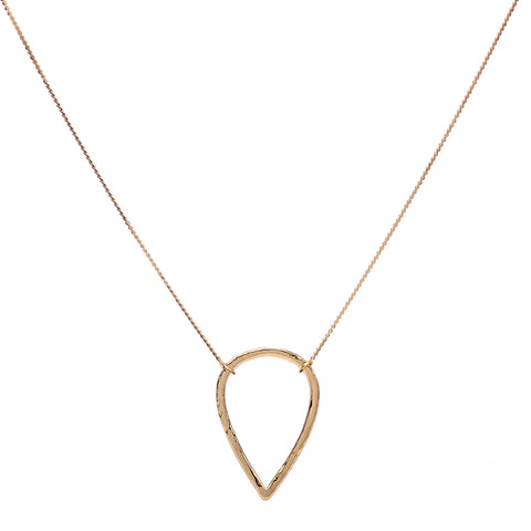 Hammered Drop Pendant & Liya chain Necklace