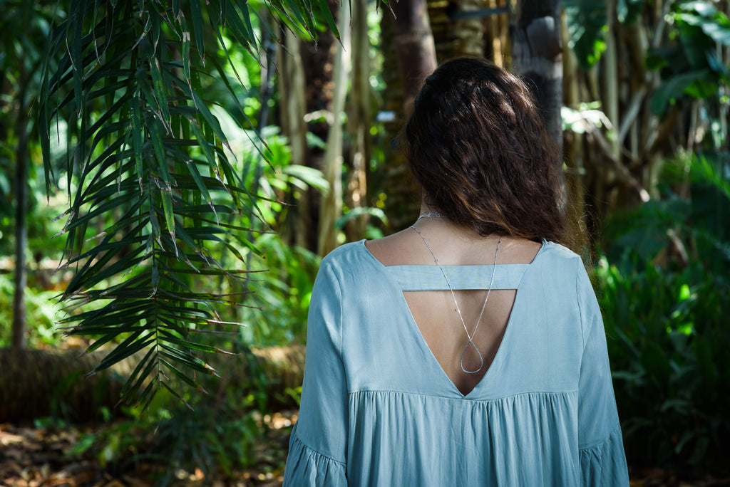 Hammered Drop pendant 3 size & pipe chain Necklace