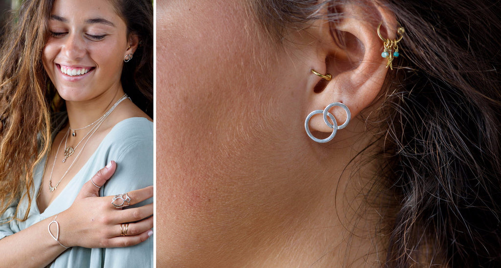 Double Karma stud Earring