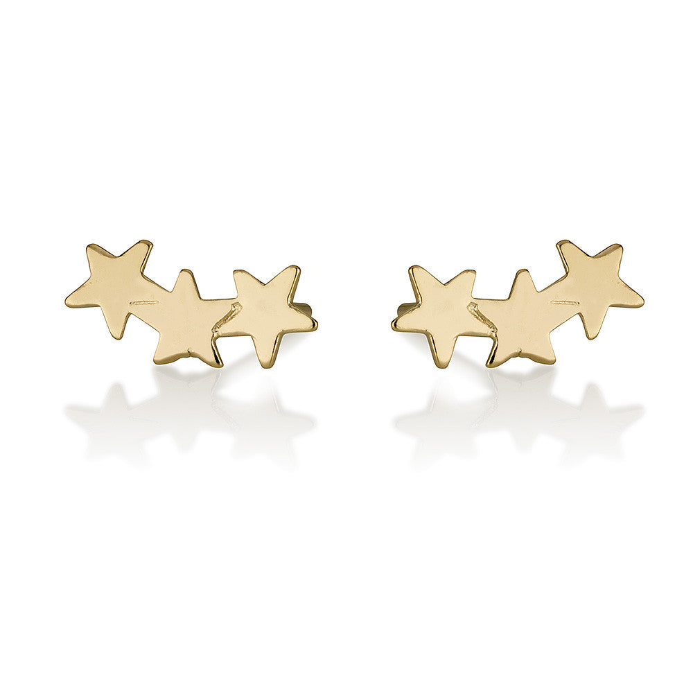 Triple Star Stud Earrings