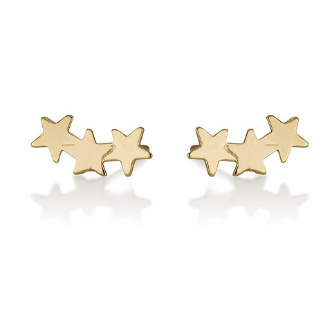 Triple Star Stud Earrings