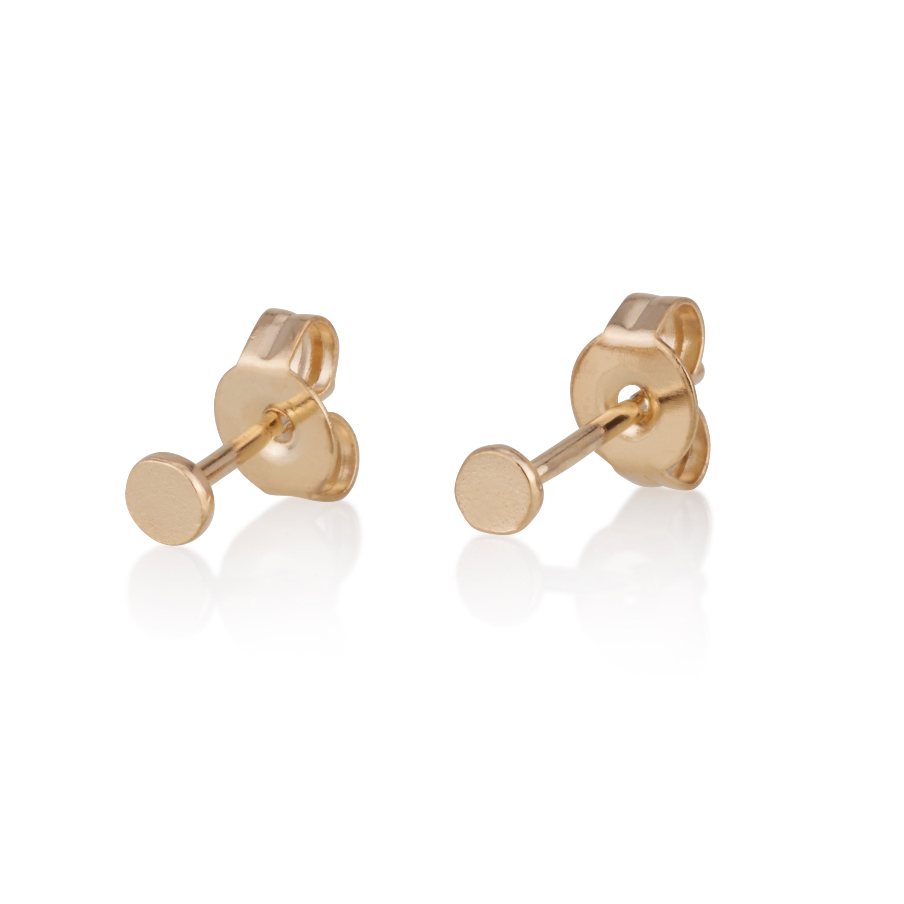 Flat Round S/M Stud Earrings