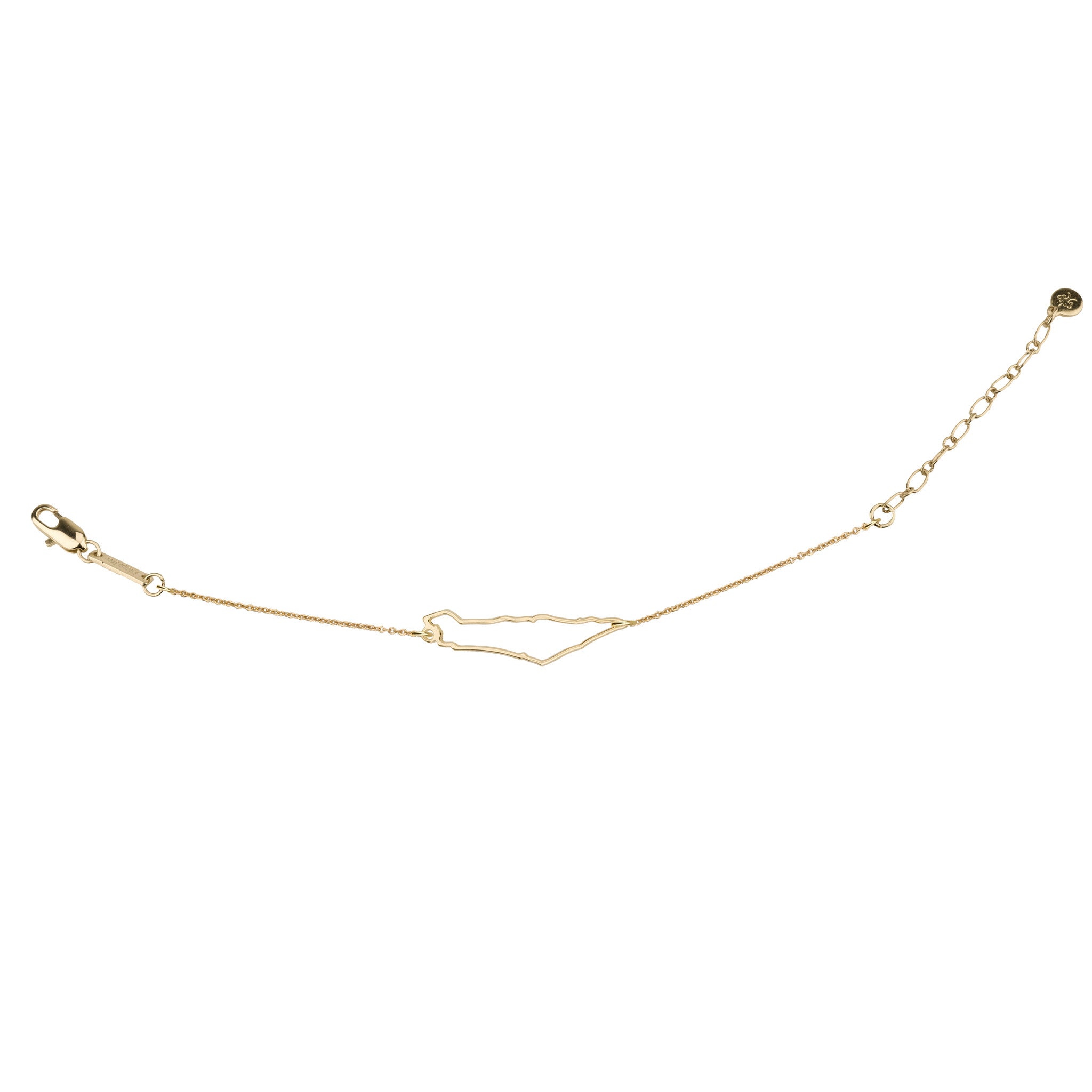 Bracelet - Israel Map Outline & Helen Chain Bracelet