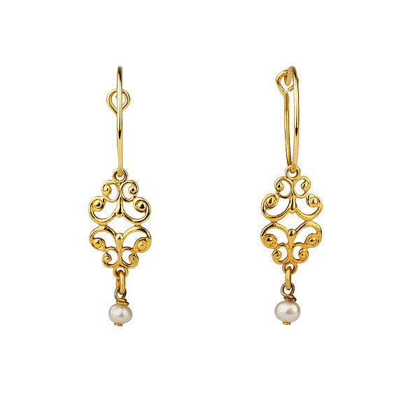 Earrings - "Favorite" Pendant & Tiny Pearl Earrings
