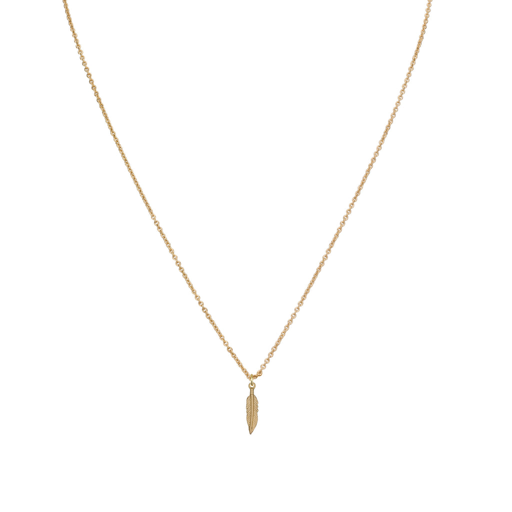 Necklaces - Tiny Feather & Helen Chain Necklace