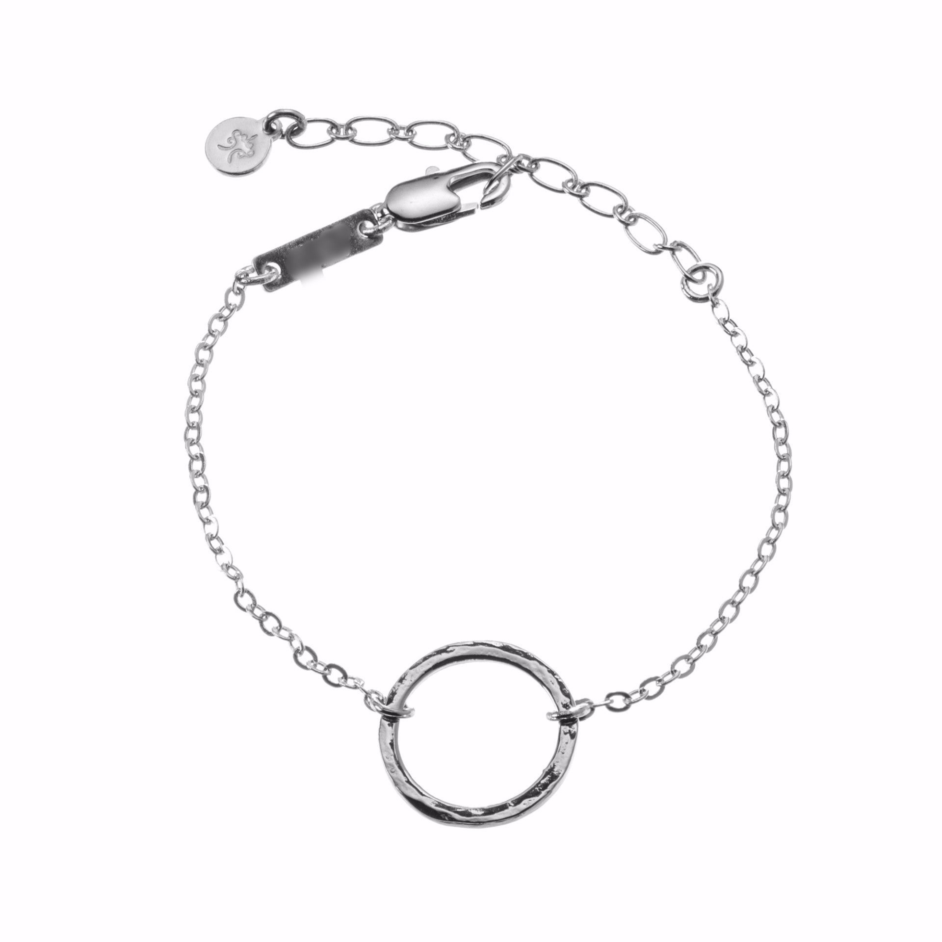 Helen chain Bracelet with S Hammered Karma Pendant