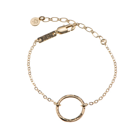 Helen chain Bracelet with S Hammered Karma Pendant