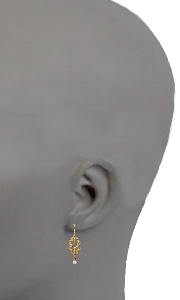 Earrings - "Favorite" Pendant & Tiny Pearl Earrings