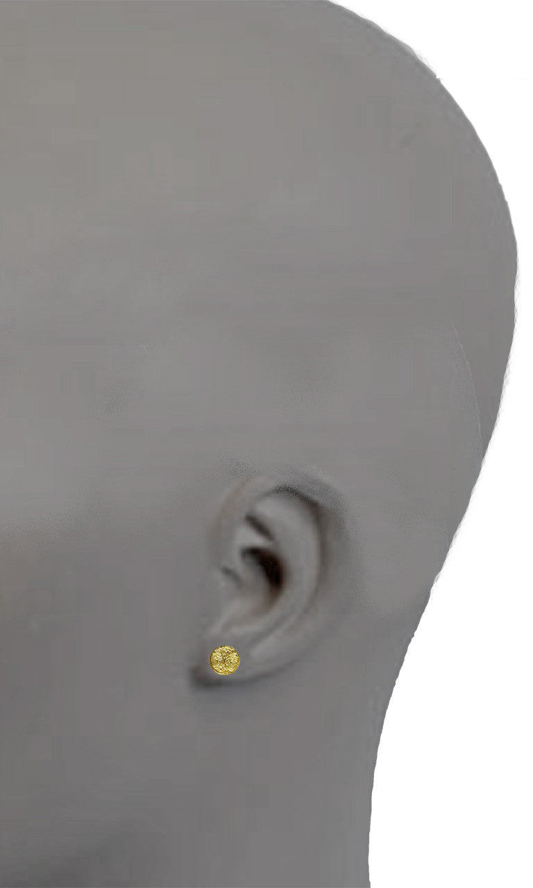 Earrings - Flowery Coin Stud Earrings