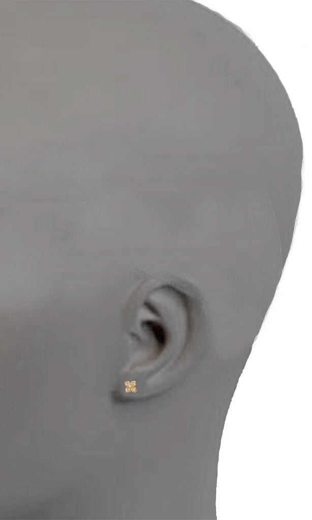 Earrings - Small 4 Leaves Flower Stud Earrings
