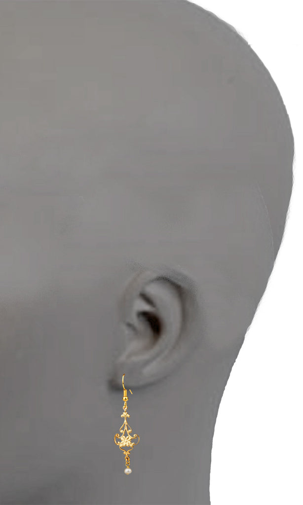 Earrings - Small Chandelier & Pearl Earrings