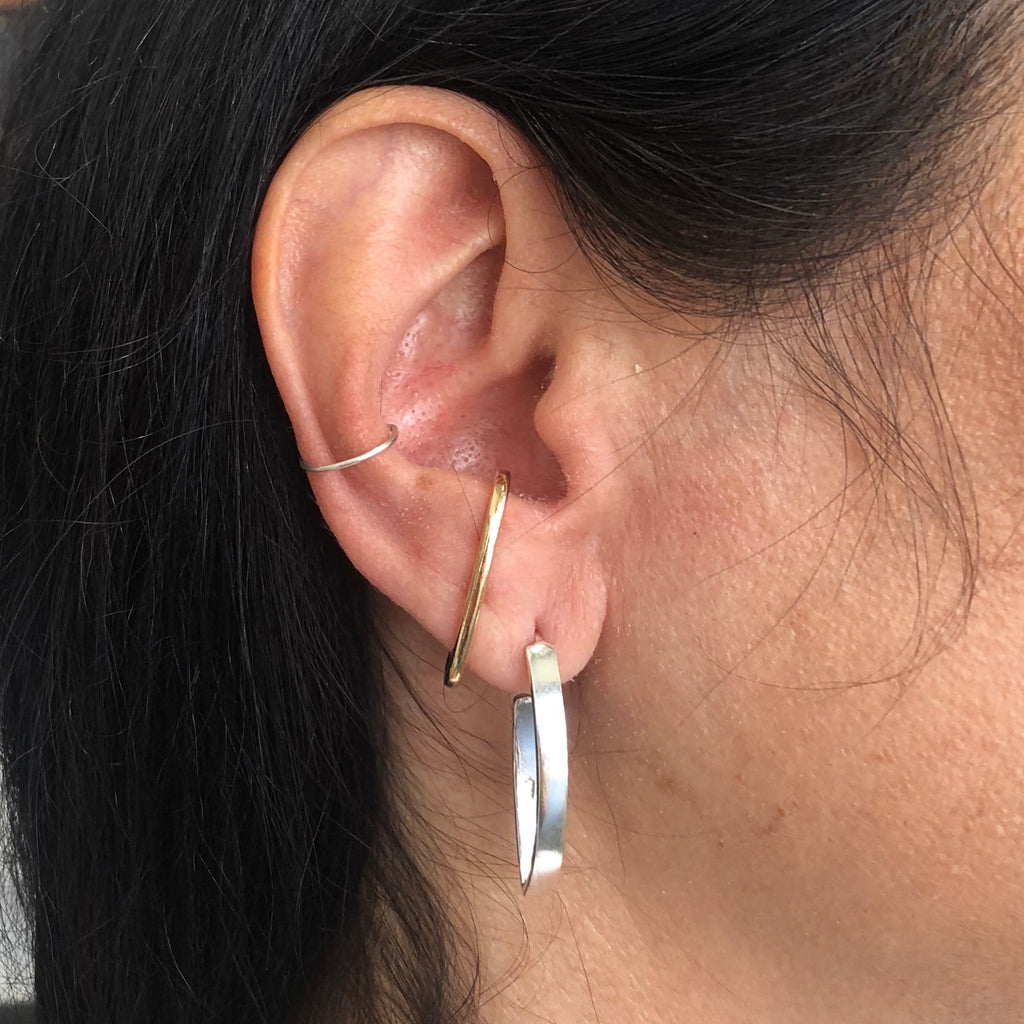 Angular Open Hoop Earrings