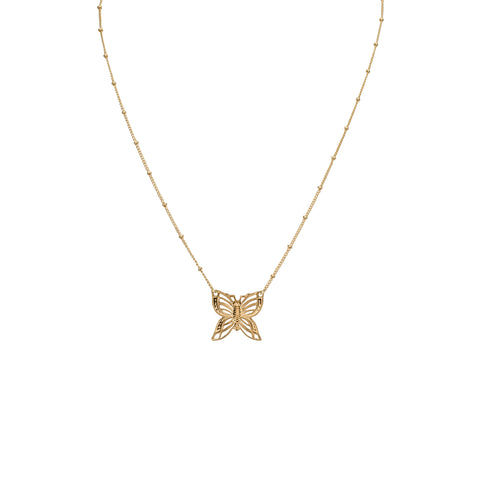 Necklaces - Delicate Butterfly Pendant & Sivan Chain Necklace