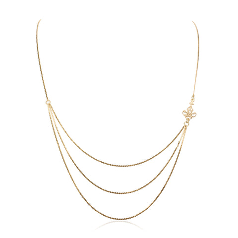 Necklaces - Half Triple A Symmetric Liya Chain & Small Chandelier Pendant