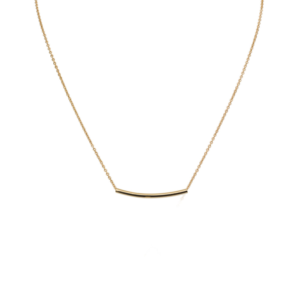 Necklaces - Small Delicate Tube & Helen Chain Necklace