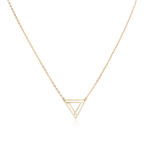 Necklaces - Small Power Triangle & Helen Chain Necklace