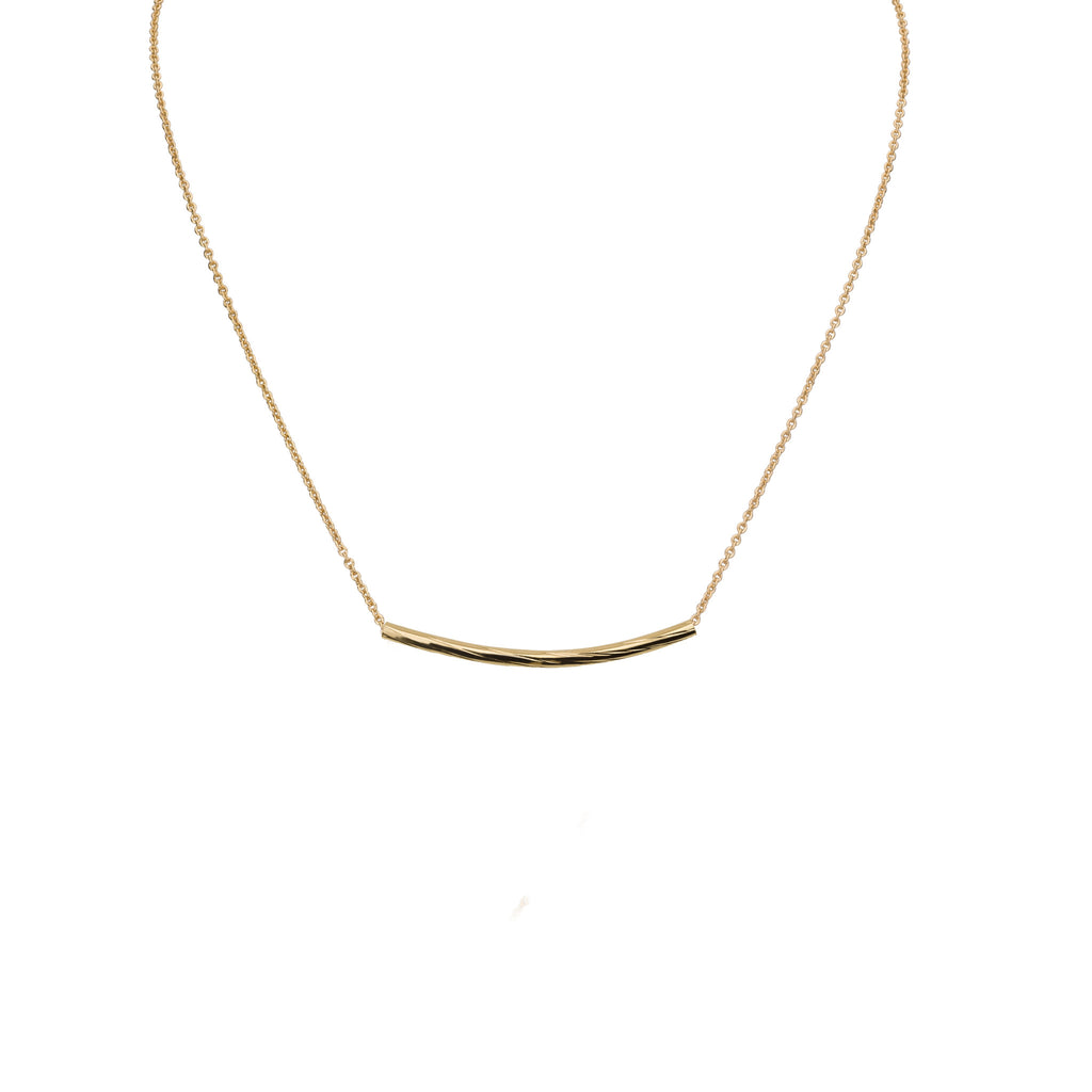 Necklaces - Small Texture Tube & Helen Chain Necklace