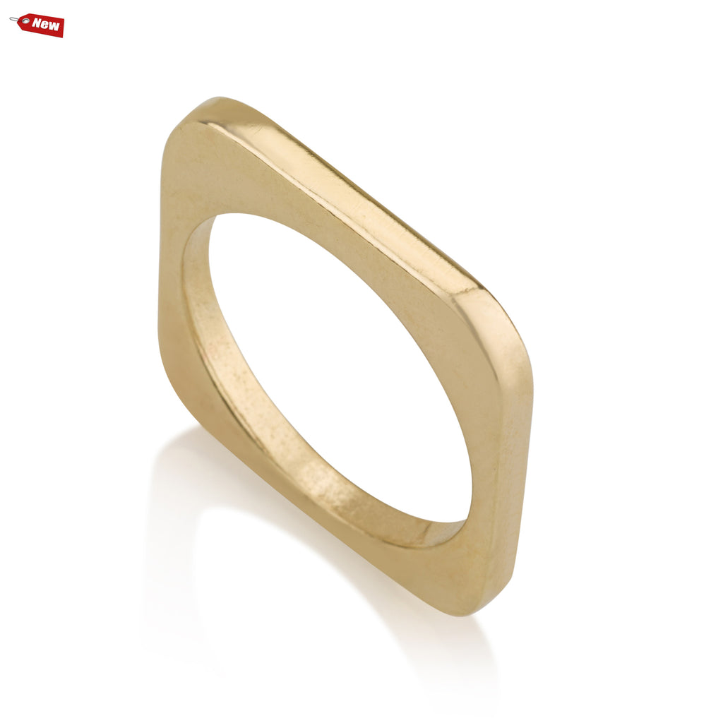 Rings - Geometric Rounded Square Ring